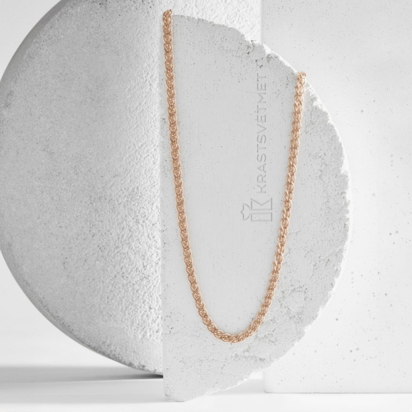 Цепь из красного золота 585, плетение «Нонна»